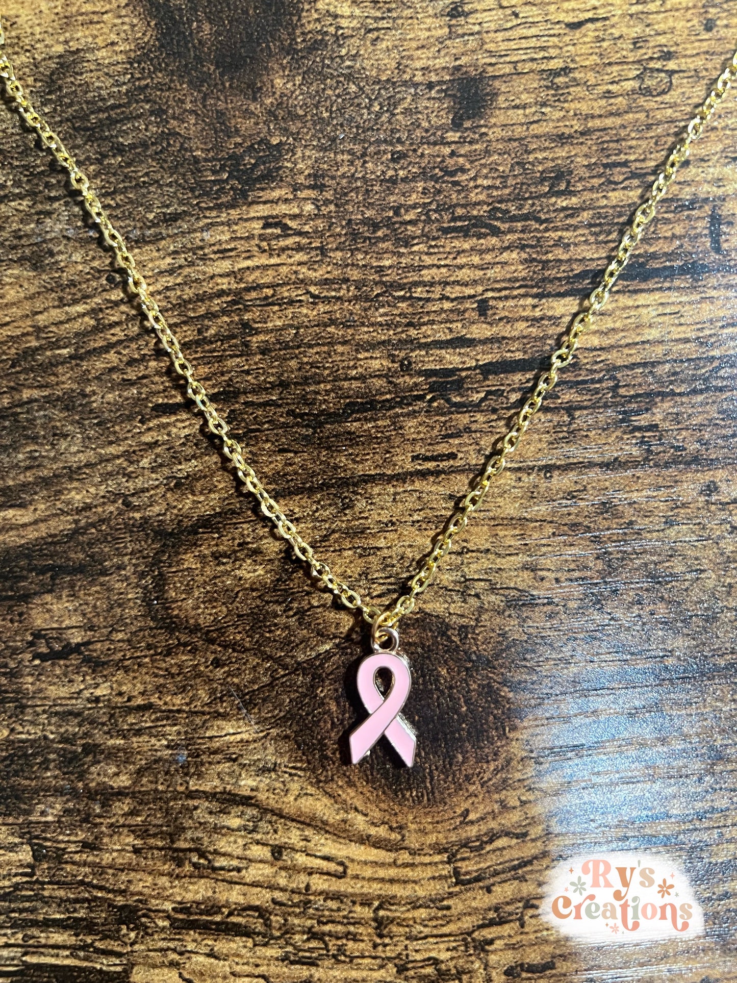 Breast Cancer Charm Necklace