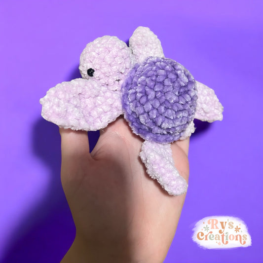 Baby Purple Turtle Plushie