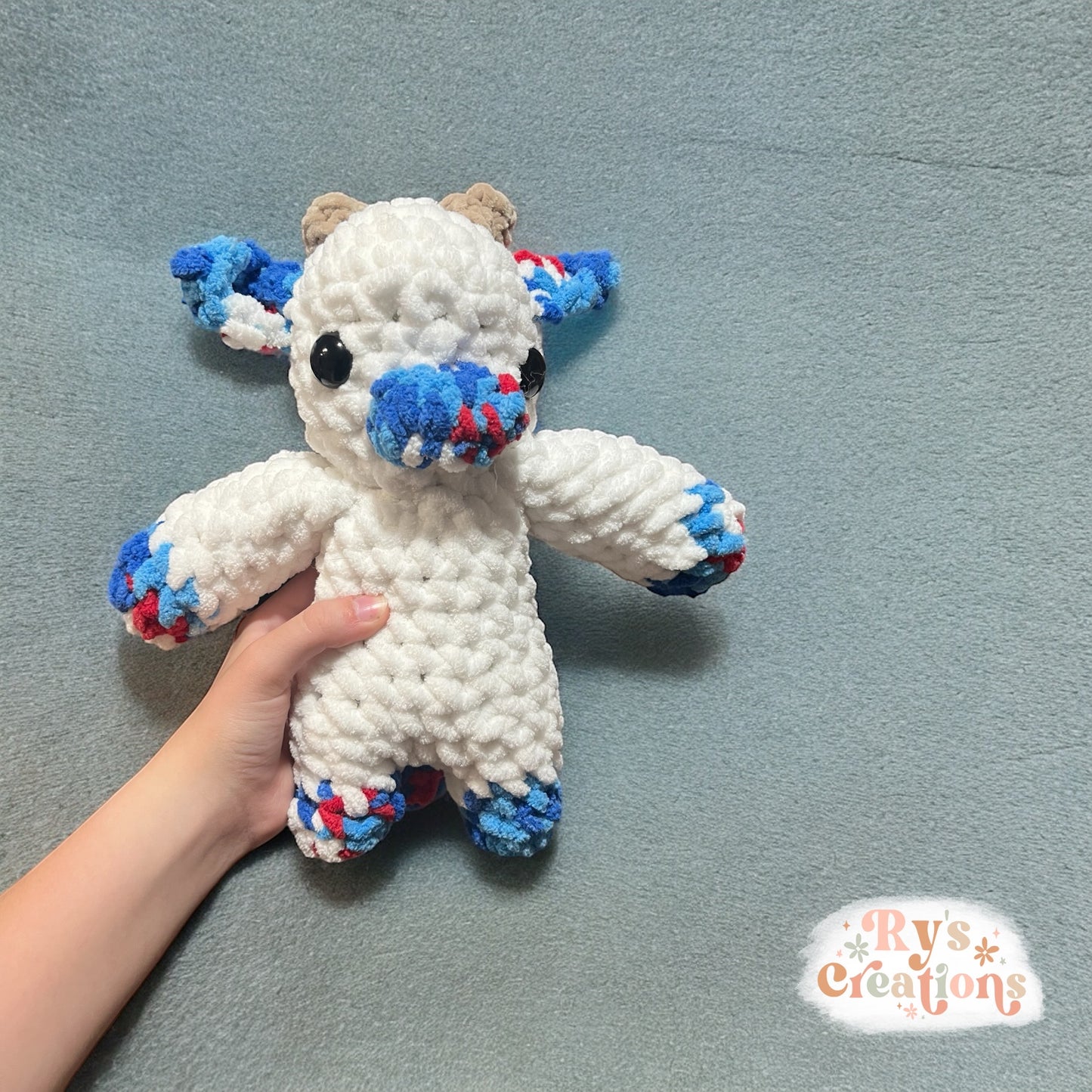 Red, White & Blue Cow Plushie