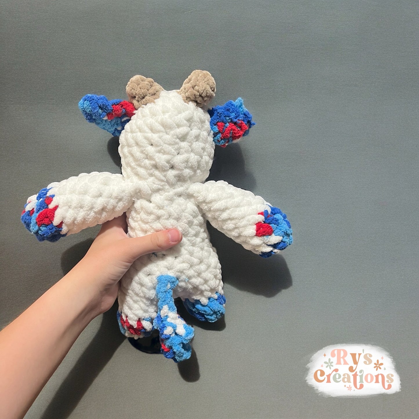 Red, White & Blue Cow Plushie