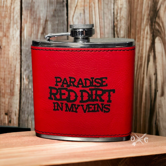 Red Dirt In My Veins Flask