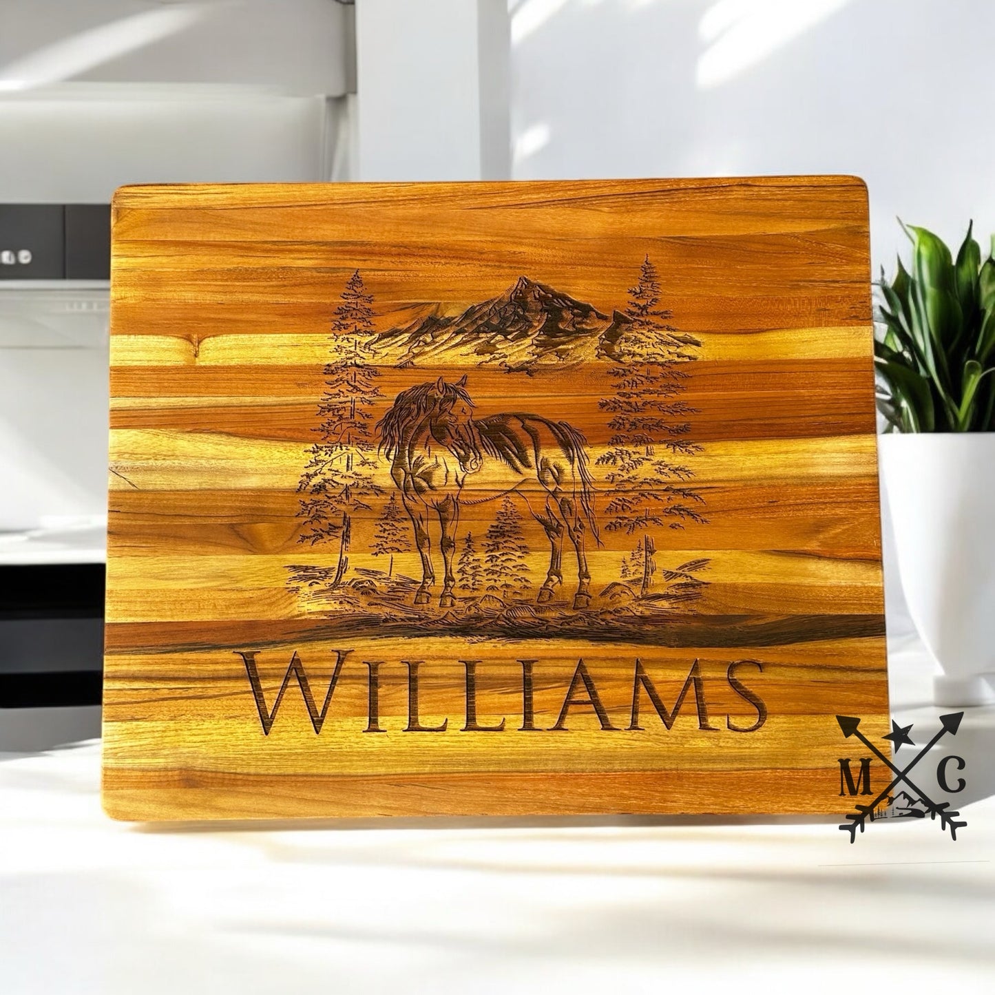 Custom Engraved Teak Cutting Board