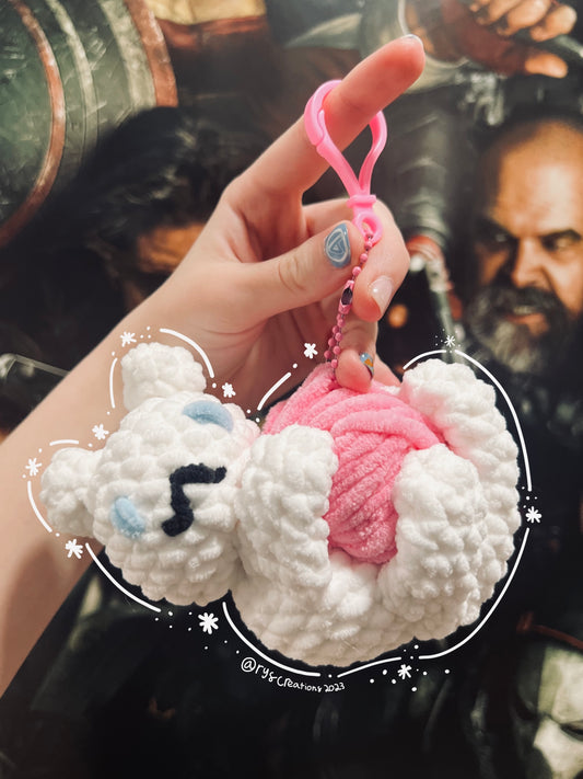 MADE TO ORDER - Comic Kitty Plushie Keychain