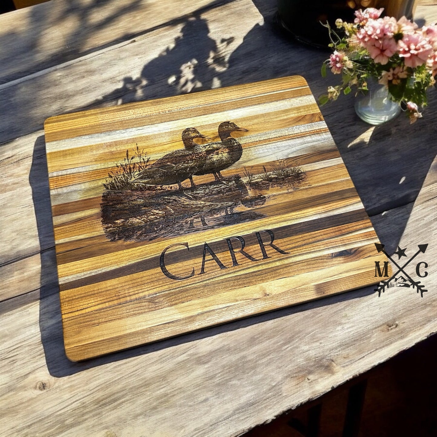 Custom Engraved Teak Cutting Board