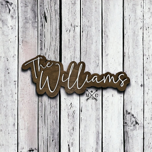 Custom Family Name Wood Sign