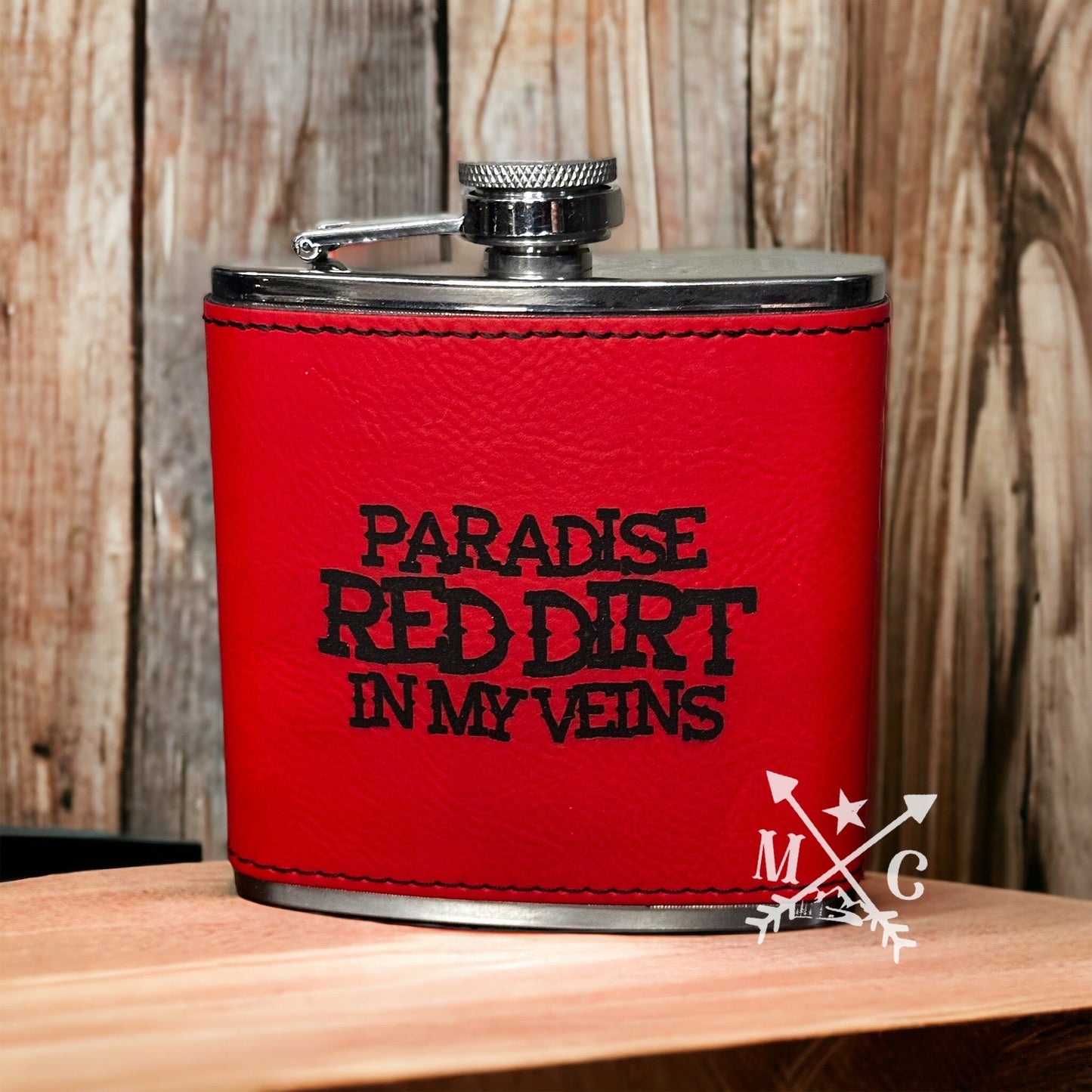 Paradise Red Dirt In My Veins Flask