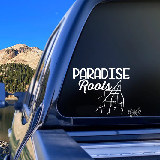 Paradise Roots Map Decal